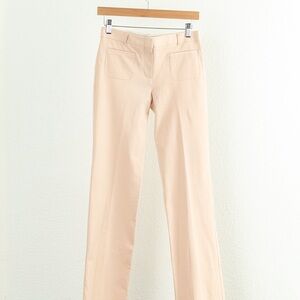 🆕 BCBG Low-Rise Hip Hugging Boot Cut Pants in Cream SZ 2